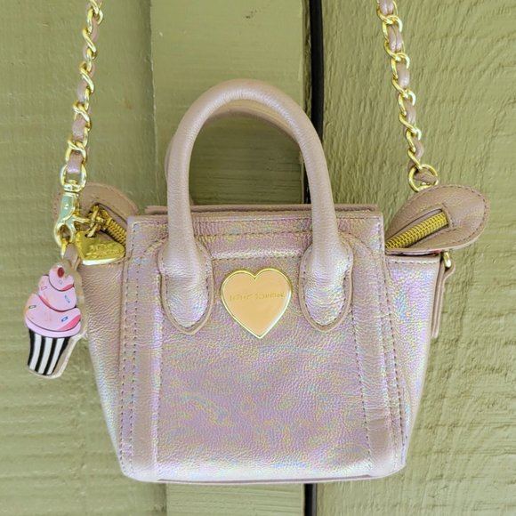 BETSEY JOHNSON Dreamworks Trolls Silver Gray Mini Bag Crossbody - Picture 5 of 9